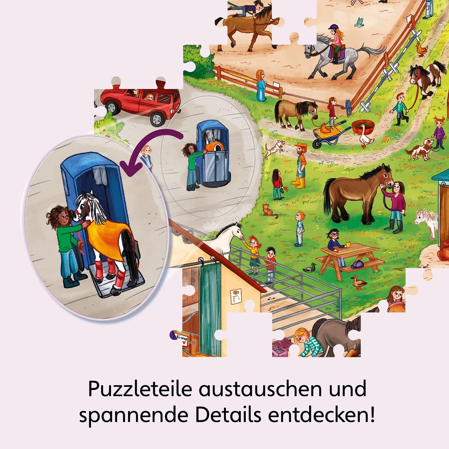 Was ist was Junior - Wissenspuzzle: Entdecke Pferde & Ponys, 54 Teile, Neuware