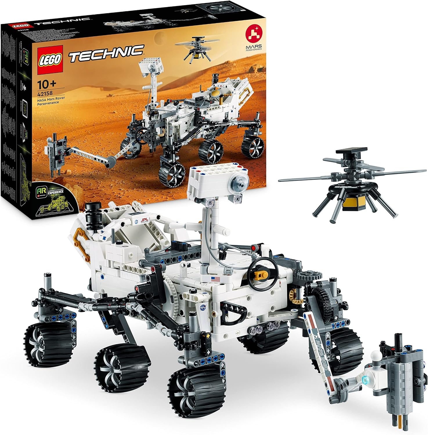 LEGO Technic 42158 NASA Mars-Rover Perserverance Weltraum Spielzeug Set mit AR-App, Neuware