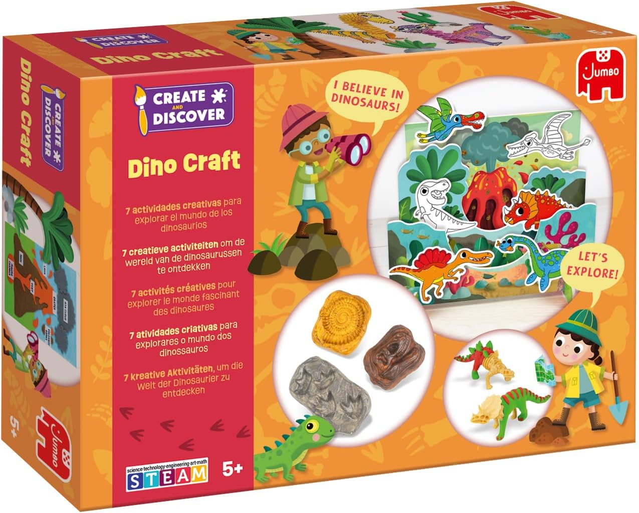 Jumbo Dino Craft Bastelset für Kinder, Neuware