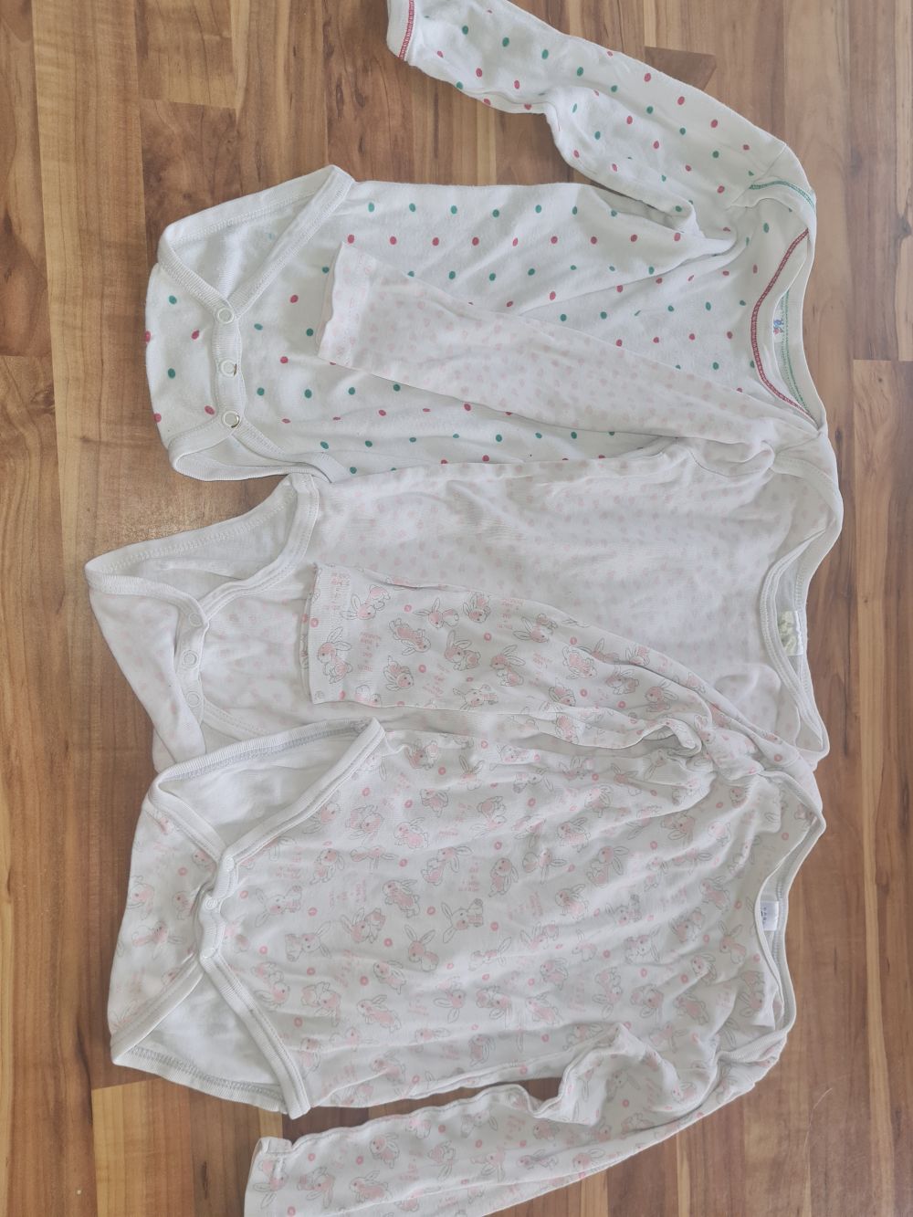 3 Langarmbodies für Mädchen, Gr. 98/104, Secondhand