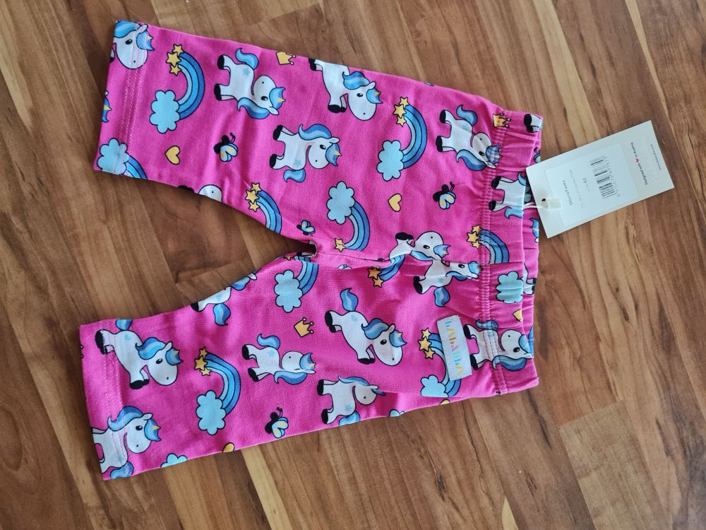 Babauba SkinnyPants "Chubby Unicorns Pink", Gr. 62, Neuware mit Etikett