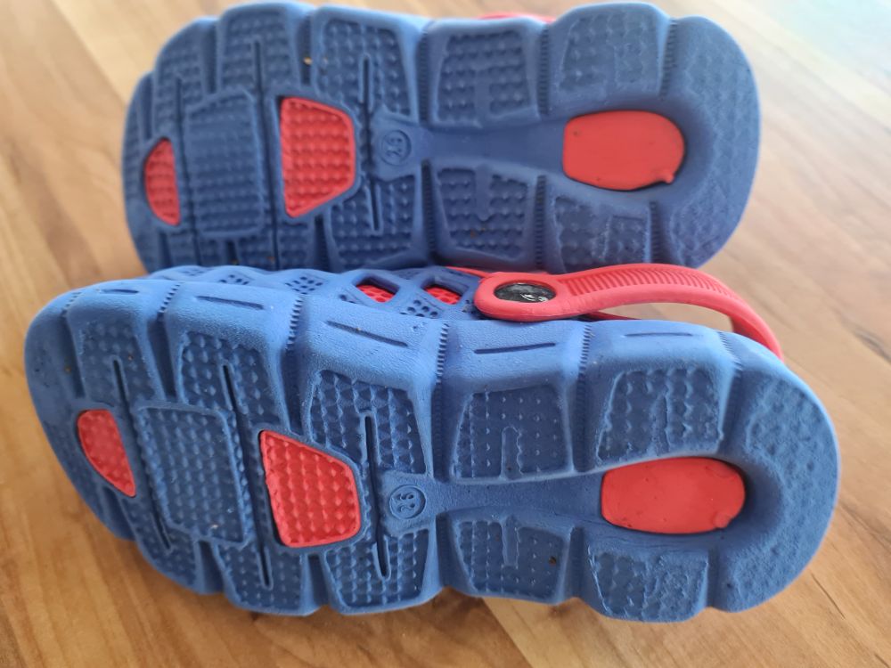 Clogs "Spiderman", blau-rot, Gr. 26, Secondhand