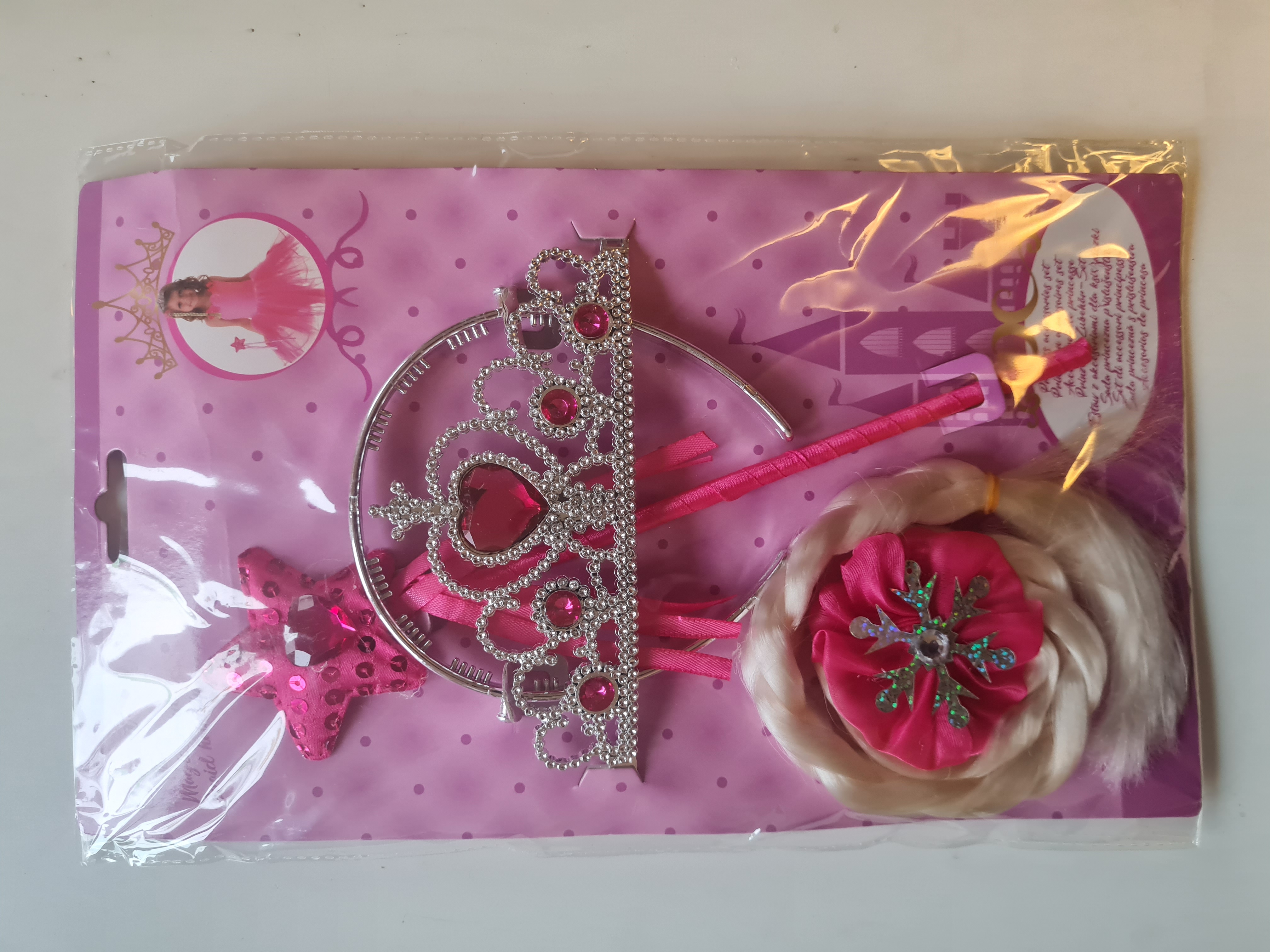 Prinzessin Zubehör Set, Karneval, pink, Neuware