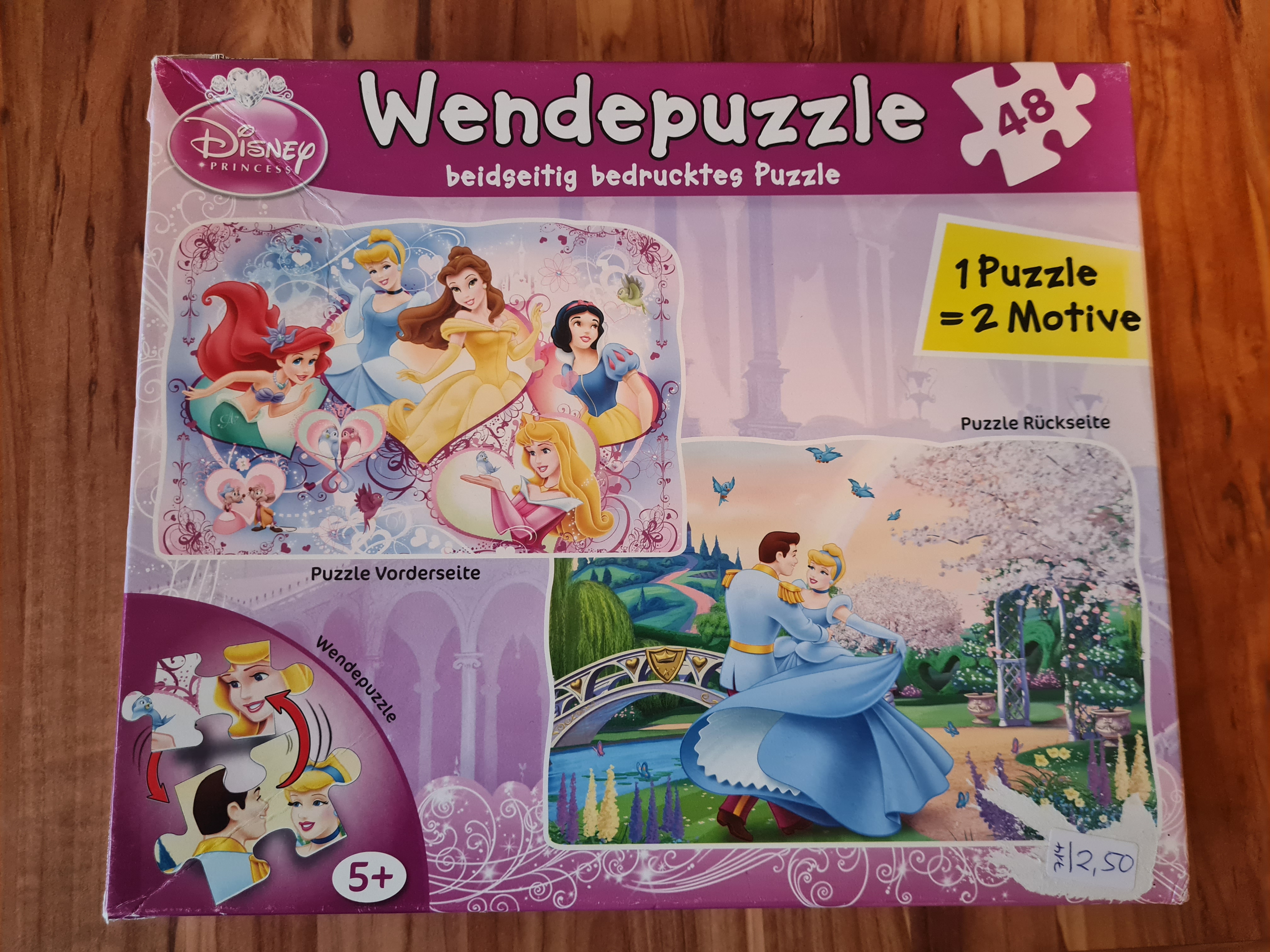 Disney Wendepuzzle (1 Puzzle = 2 Motive), 48 Teile, vollständig