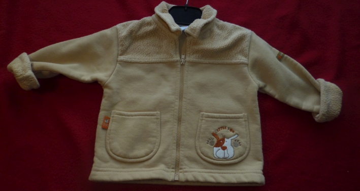 Beigefarbene Jacke "Little Dog", Gr. 68, Secondhand