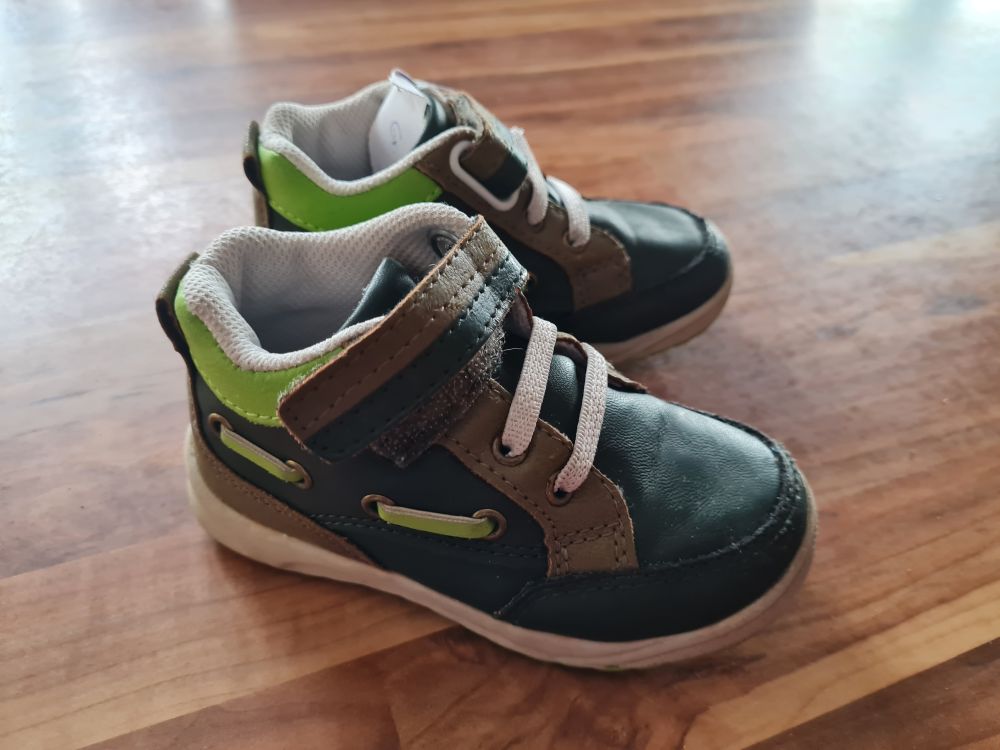 Schuhe, blau-braun-grün, Gr. 23, Secondhand