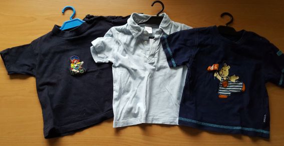 3 T-Shirts für Jungen Gr. 80, Secondhand