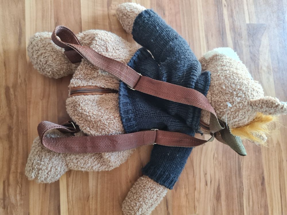 Großer Plüschrucksack "Pferd", Secondhand