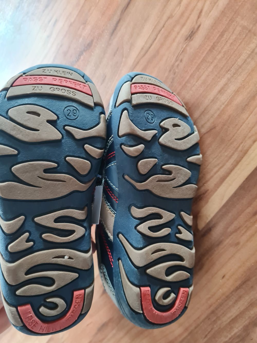Schuhe, marineblau-beige, Gr. 29, Secondhand