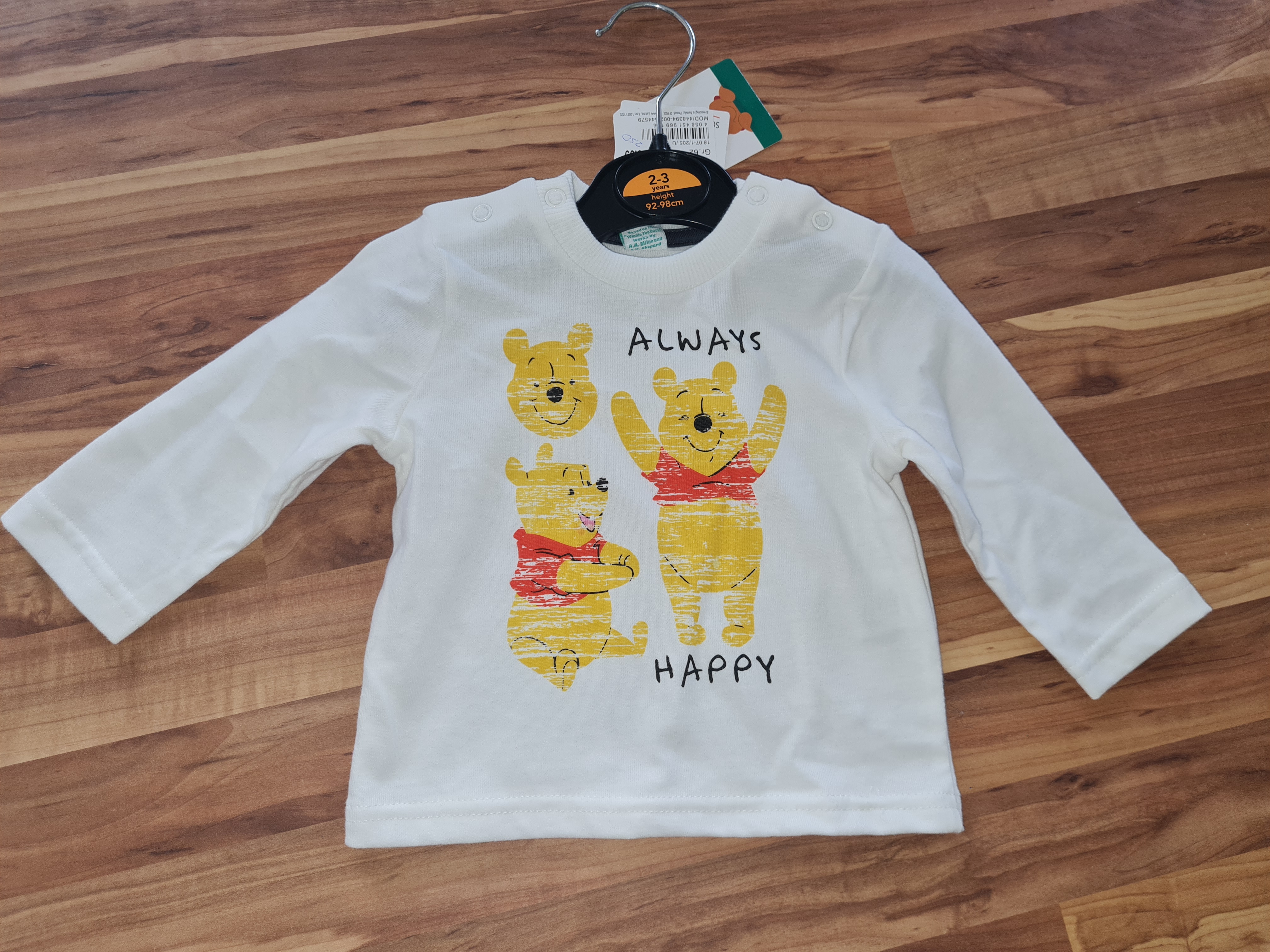 Langarmshirt "Always Happy", Gr. 62, Neuware mit Etikett
