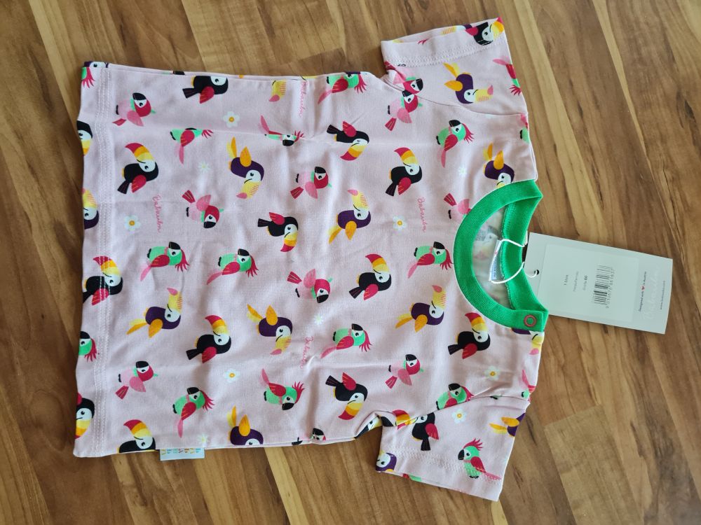 Babauba T-Shirt "Happy Parrots", Gr. 80, Neuware mit Etikett
