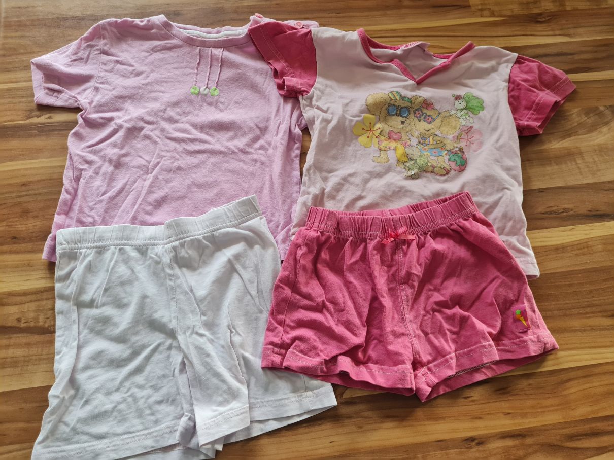 2 Schlafanzüge / Shortys für Mädchen, Gr. 86/92, Secondhand