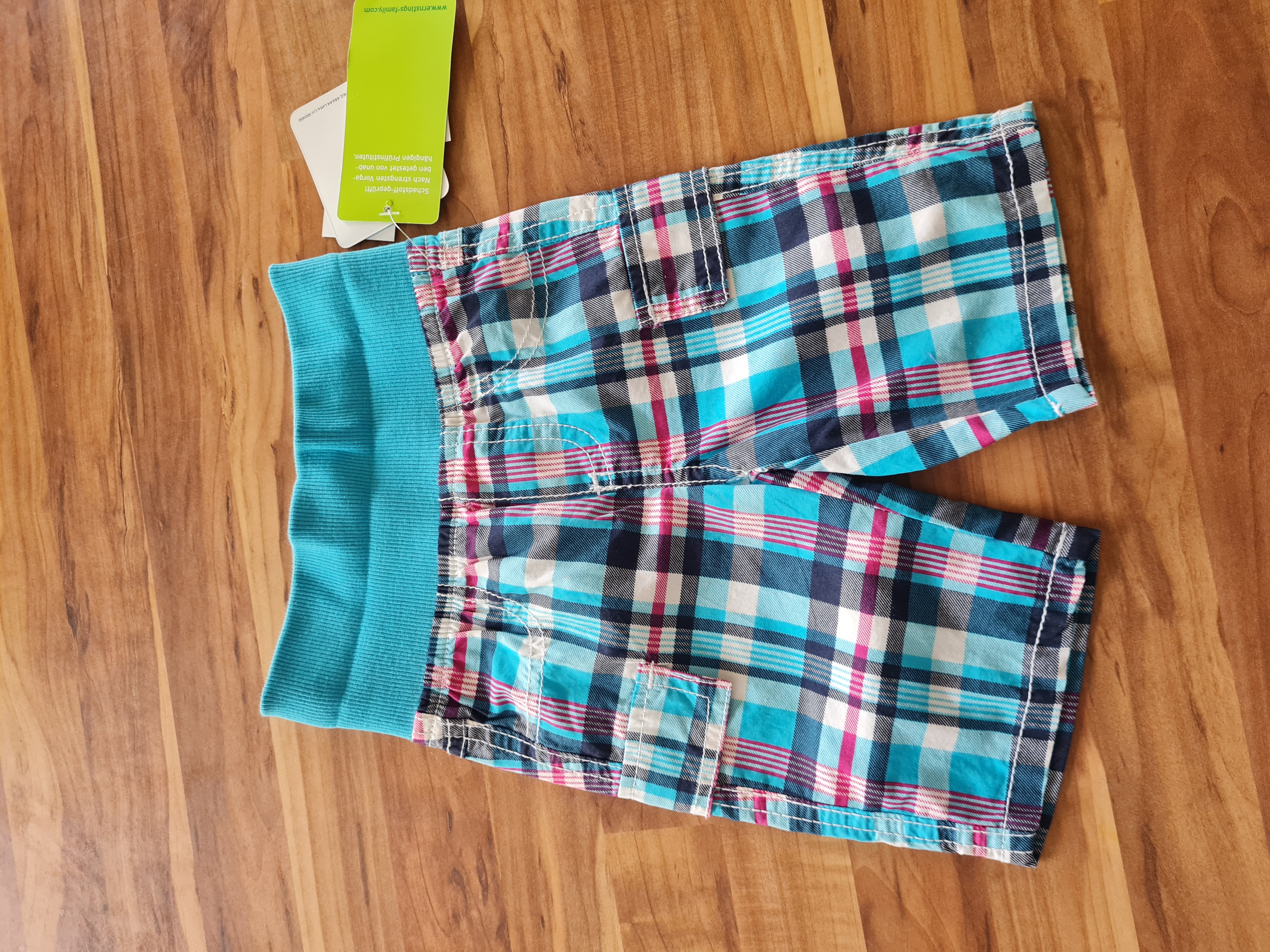 Karierte Sommerhose Gr. 68, Neuware mit Etikett