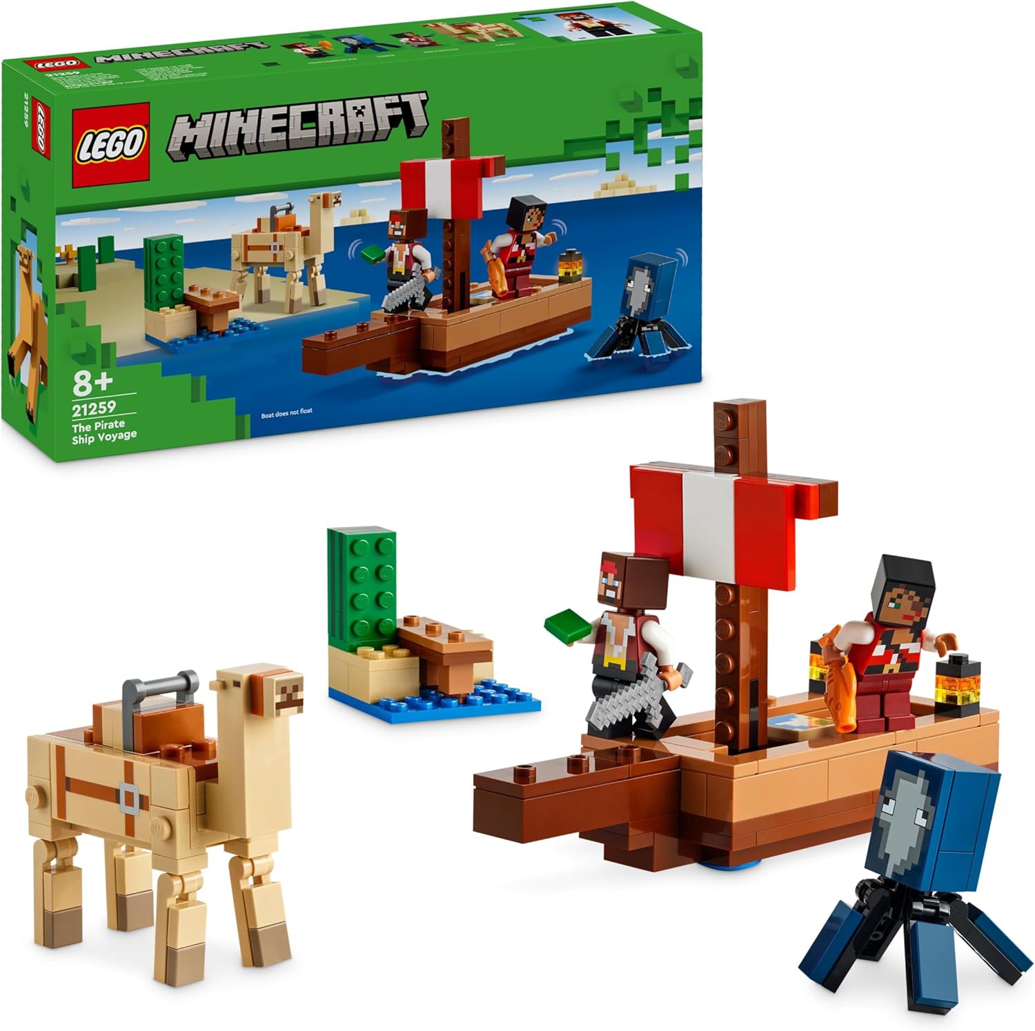 LEGO Minecraft 21259, Die Piratenschiffreise, Neuware (EOL)