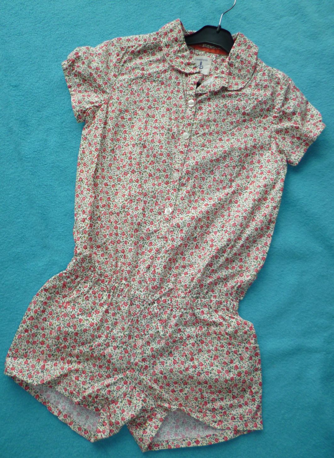 Lands End Jumpsuit mit Blumen-Motiv, Gr. 122/128, Neuware