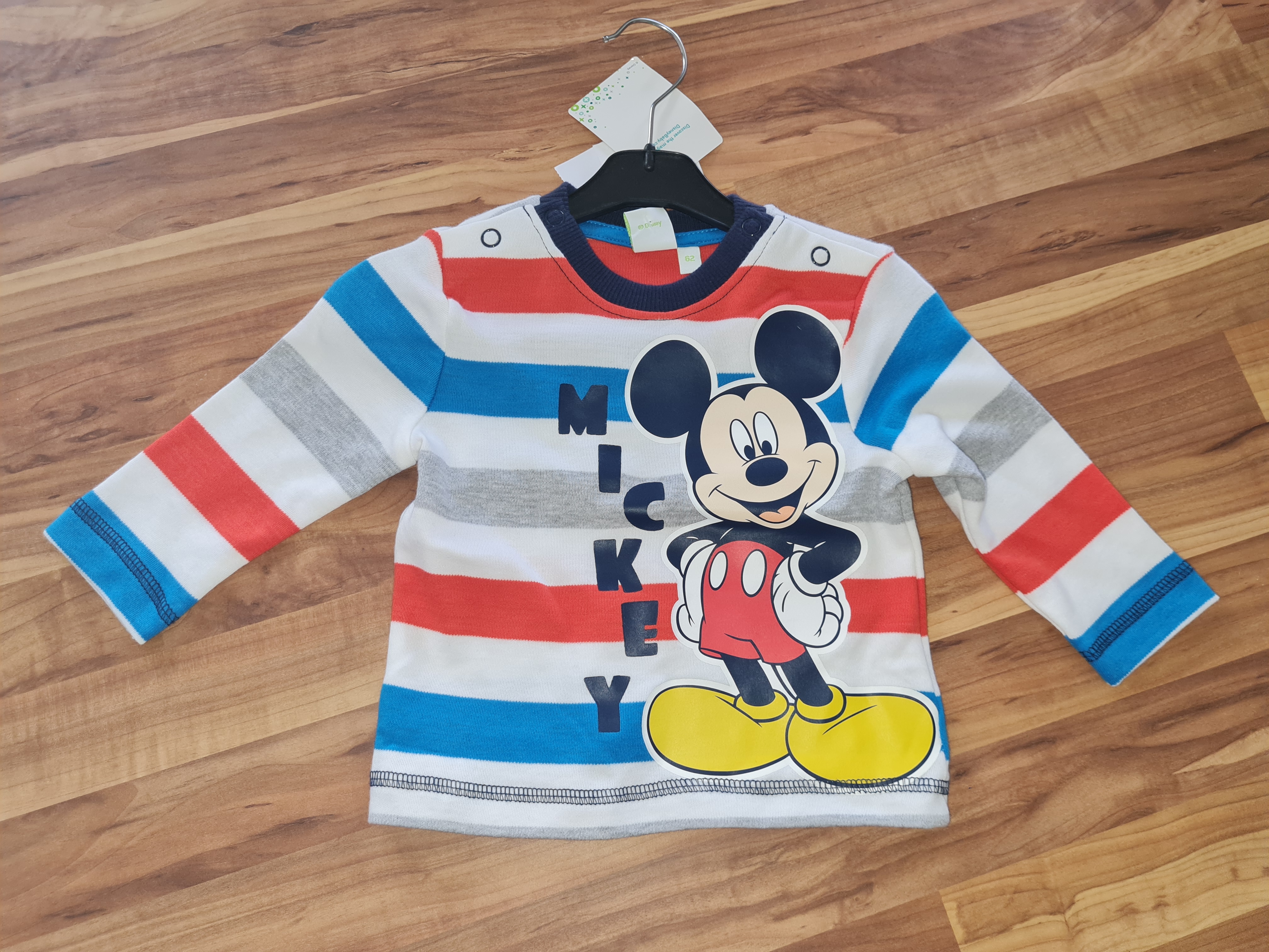 Langarmshirt "Mickey", Gr. 62, Neuware mit Etikett