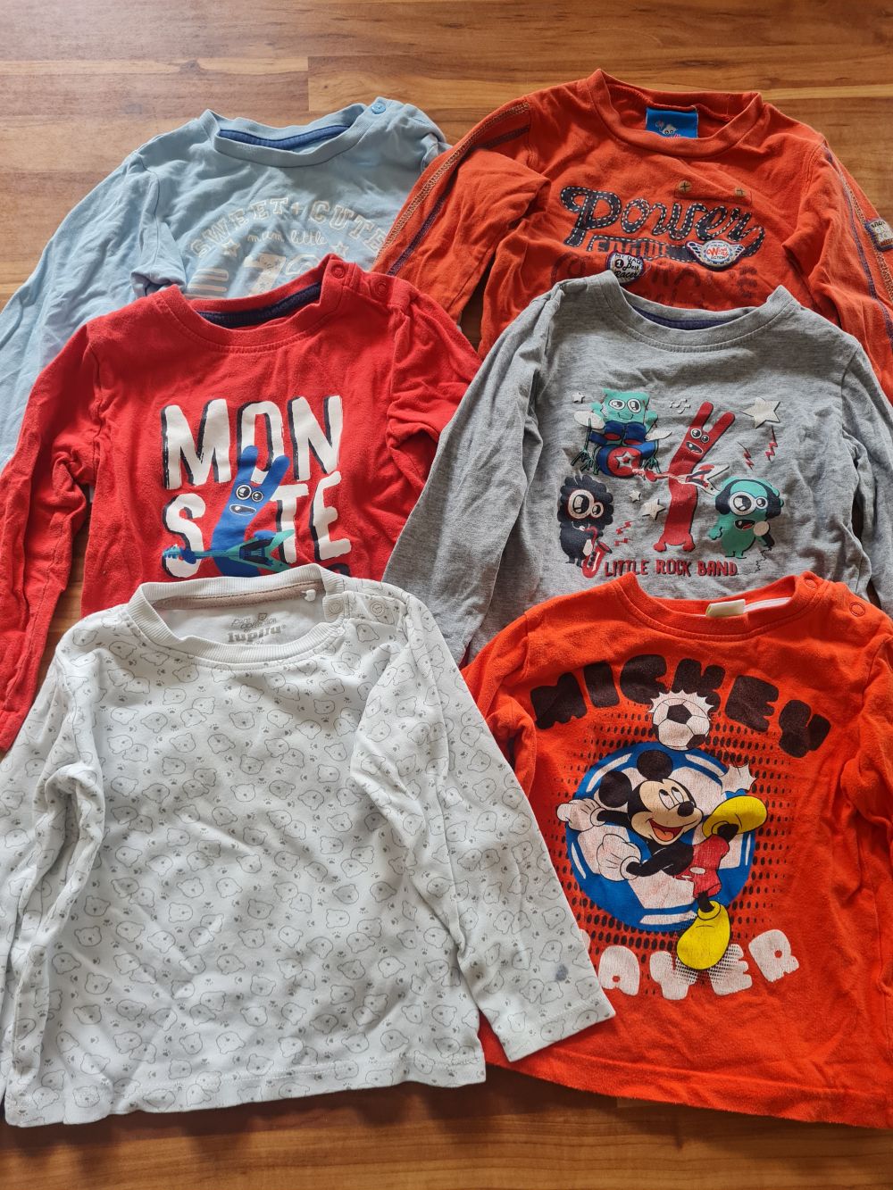 6 Langarmshirts für Jungen, Gr. 86, Secondhand