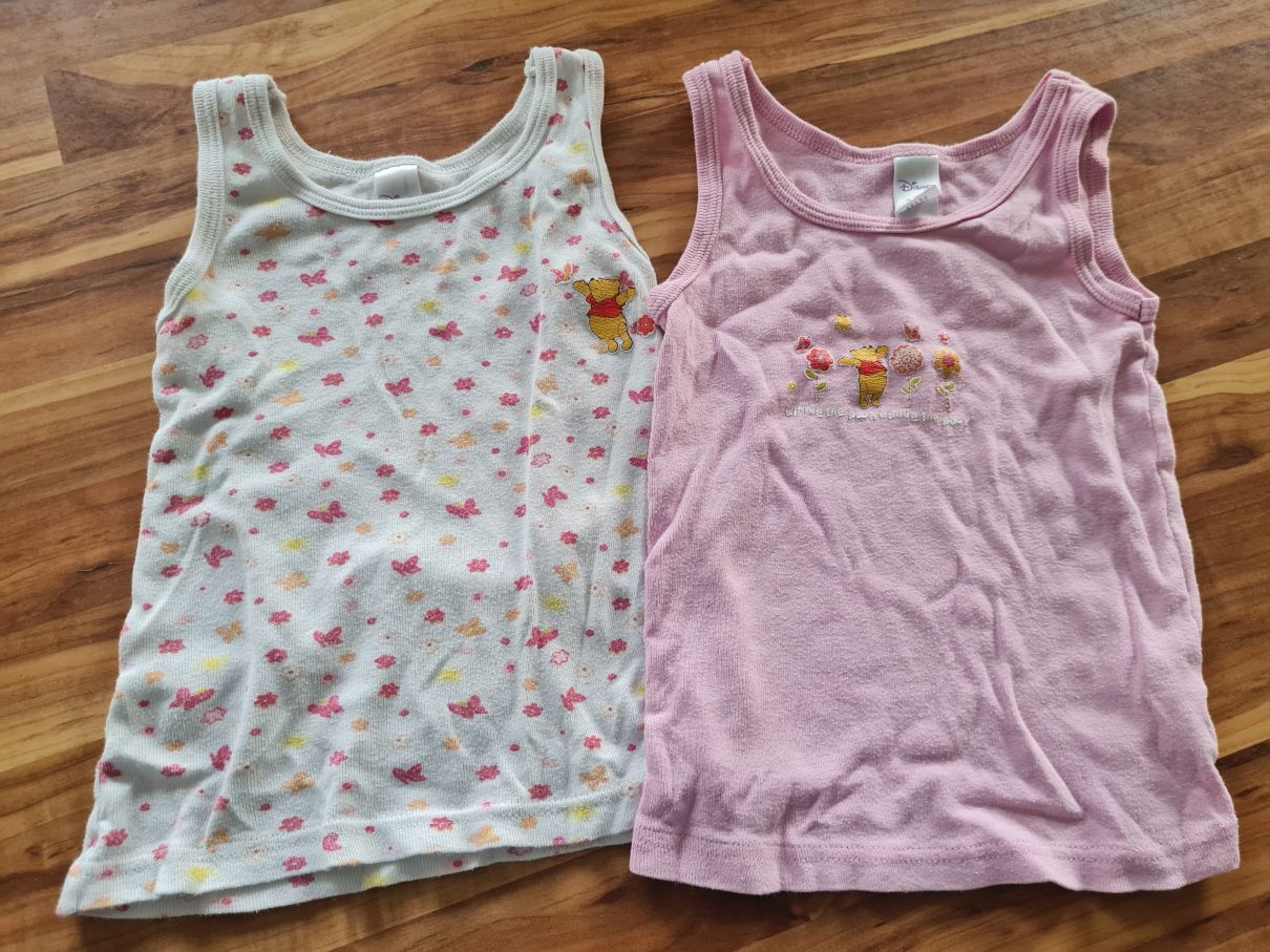 2 Disney Unterhemden für Mädchen "Winnie Pooh", Gr. 110/116, Secondhand