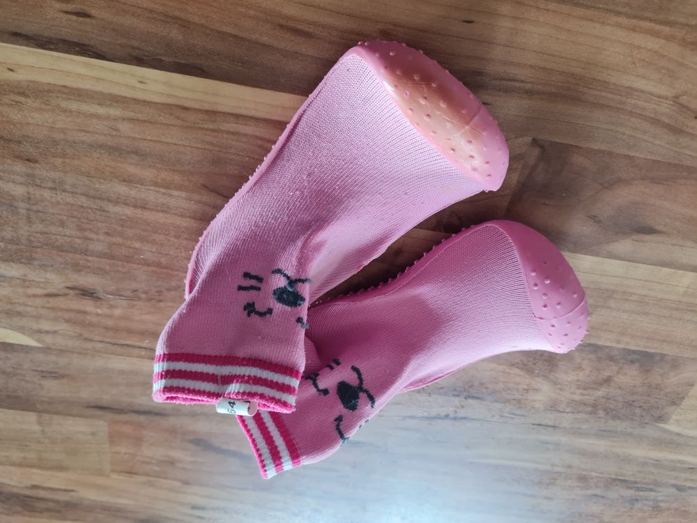 Hausschuhe, rosa, Gr. 24/25, Secondhand