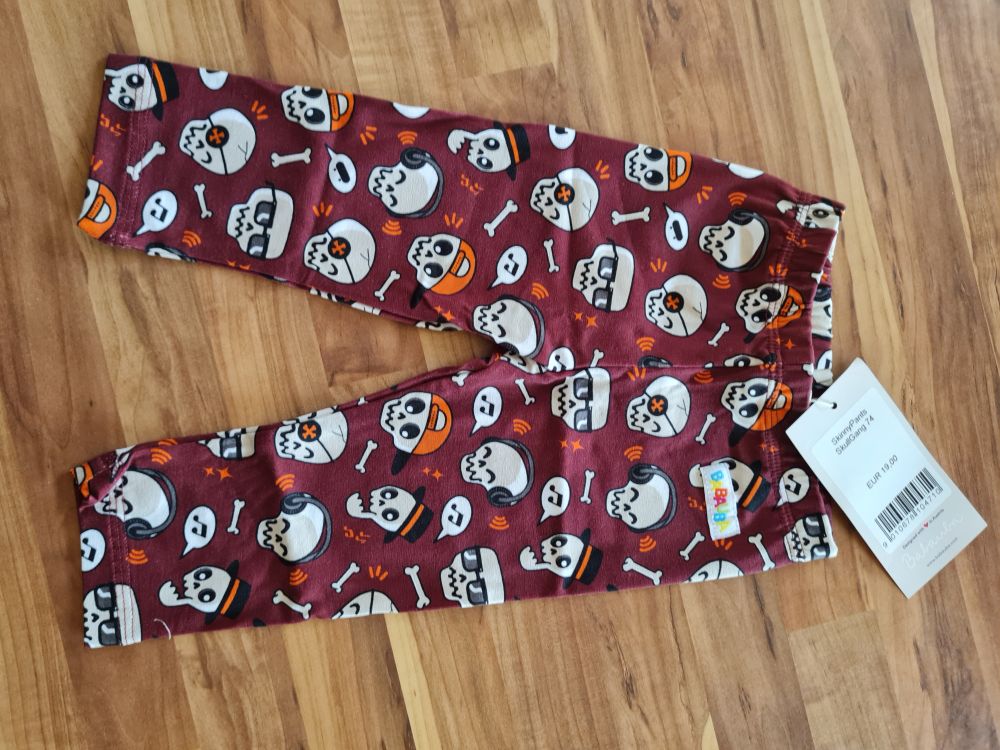 Babauba SkinnyPants "Skull Gang", Gr. 74, Neuware mit Etikett