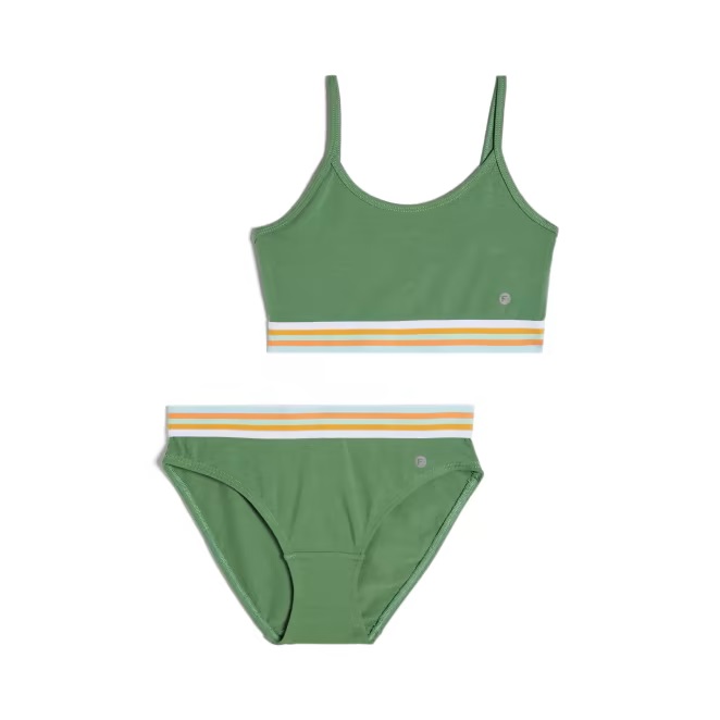 Jako-o Mädchen Wäsche-Set Bustier + Slip, bambusgrün, Gr. 128/134, Neuware mit Etikett