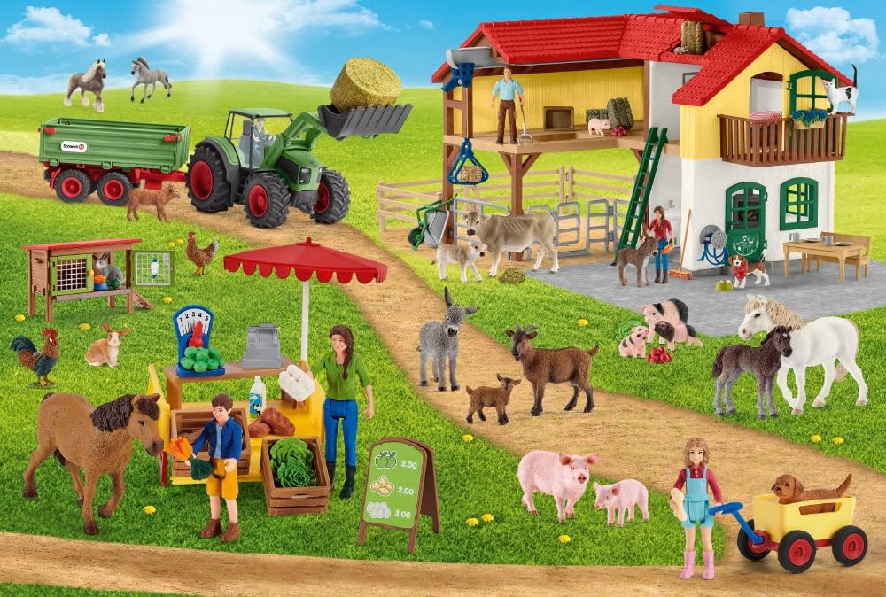 Schleich Puzzle "Bauernhof und Hofladen", 100 Teile, Neuware