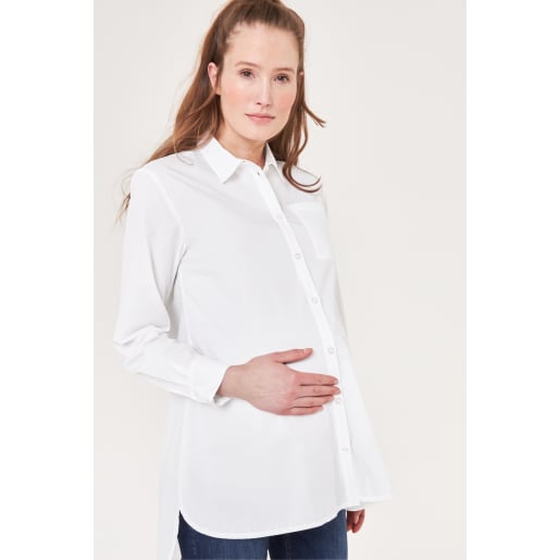 Jako-o Hemdbluse für Schwangerschaft und Stillzeit, weiß, Gr. 40, Neuware