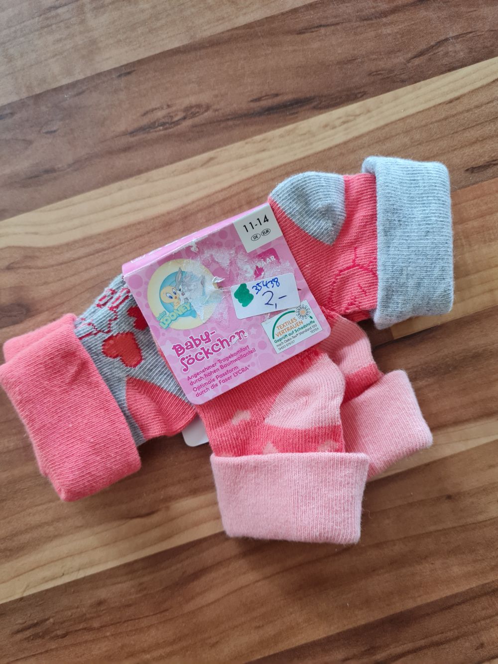 3 Paar Baby-Söckchen "Looney Tunes", Gr. 11-14, Neuware