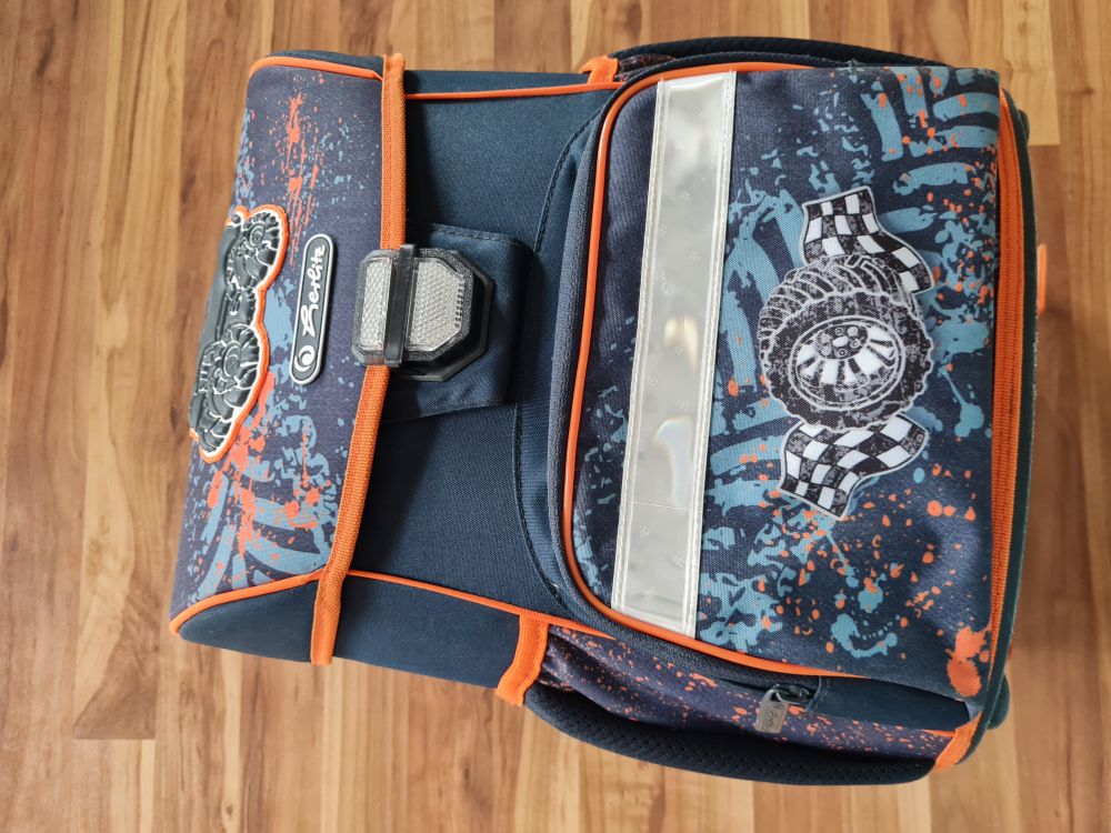 Herlitz Schulranzen "Monstertruck", schwarz-orange, SoftLight, Neuware