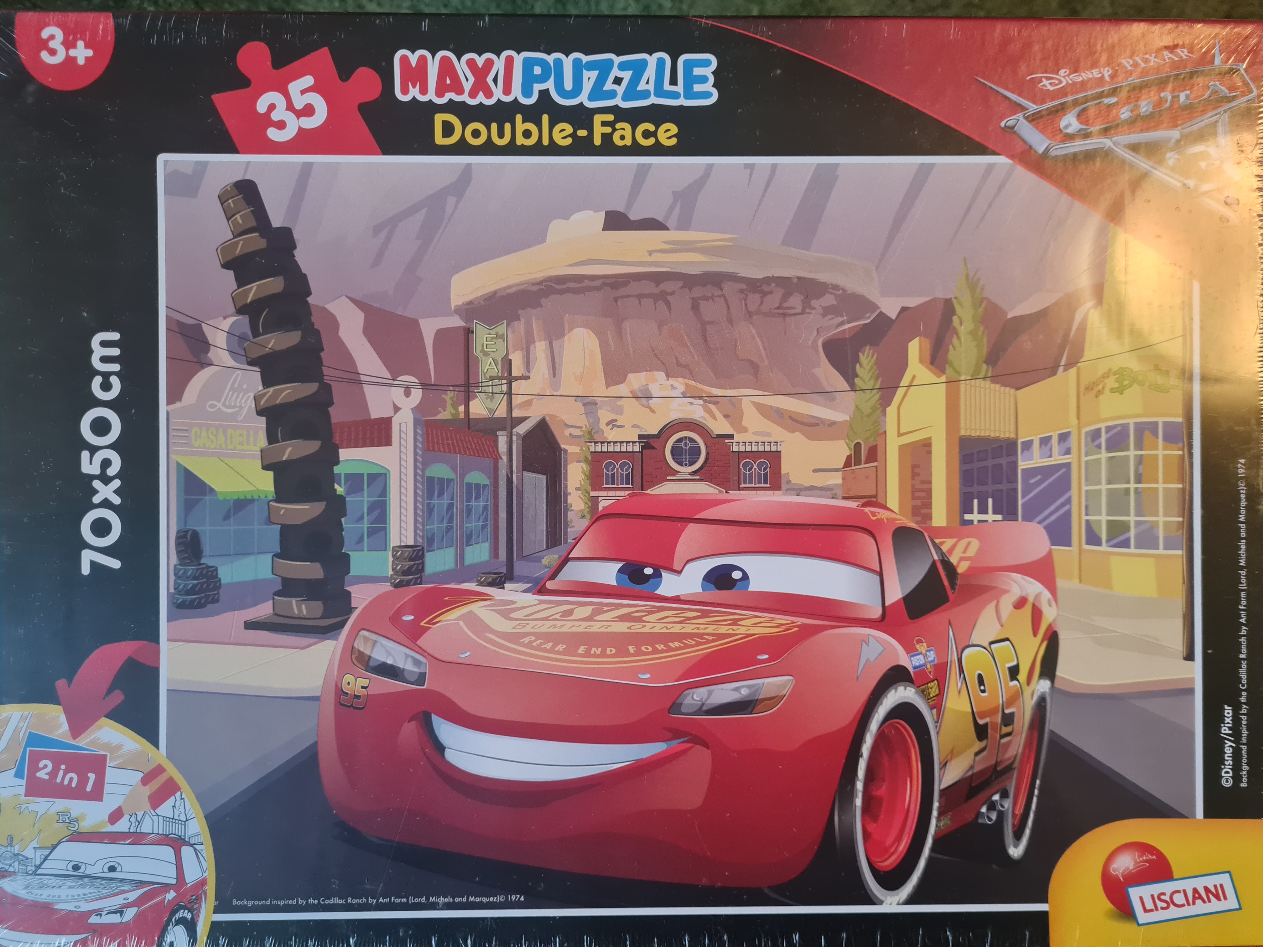 Maxi-Puzzle "Cars 3" Double-Face, 2in1, 70x50cm, Neuware
