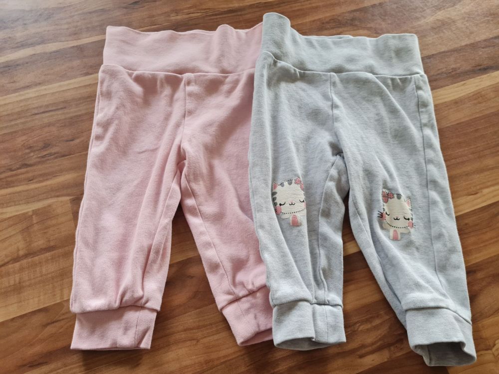 2 Leggins für Mädchen Gr. 74/80, Secondhand
