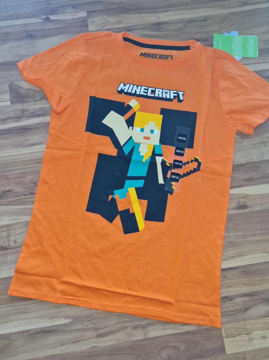 T-Shirt "Minecraft", orange, Gr. 158/164, Neuware mit Etikett