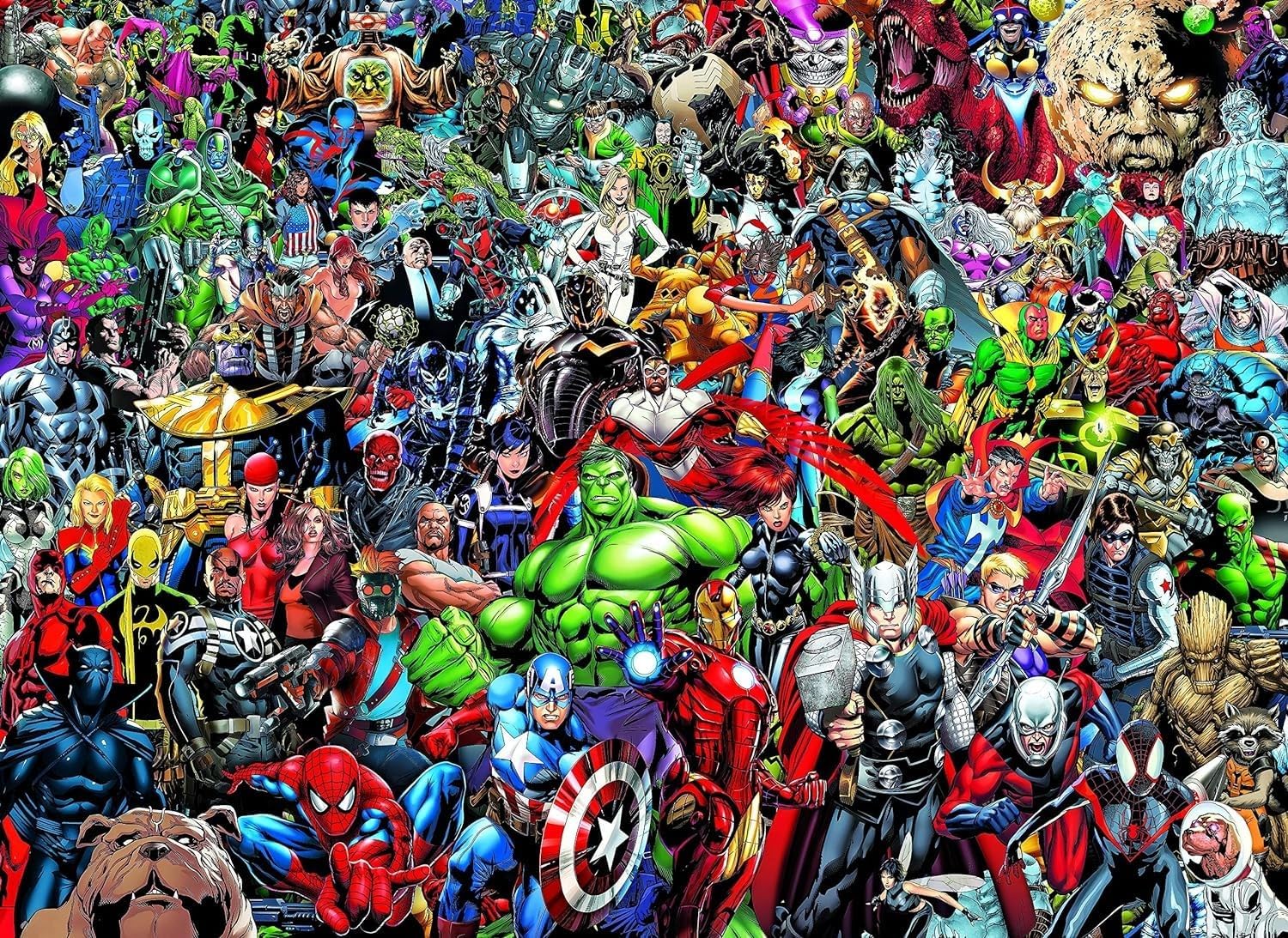 Clementoni 39411 Marvel Universe – 1000 Teile, Impossible Puzzle, Neuware