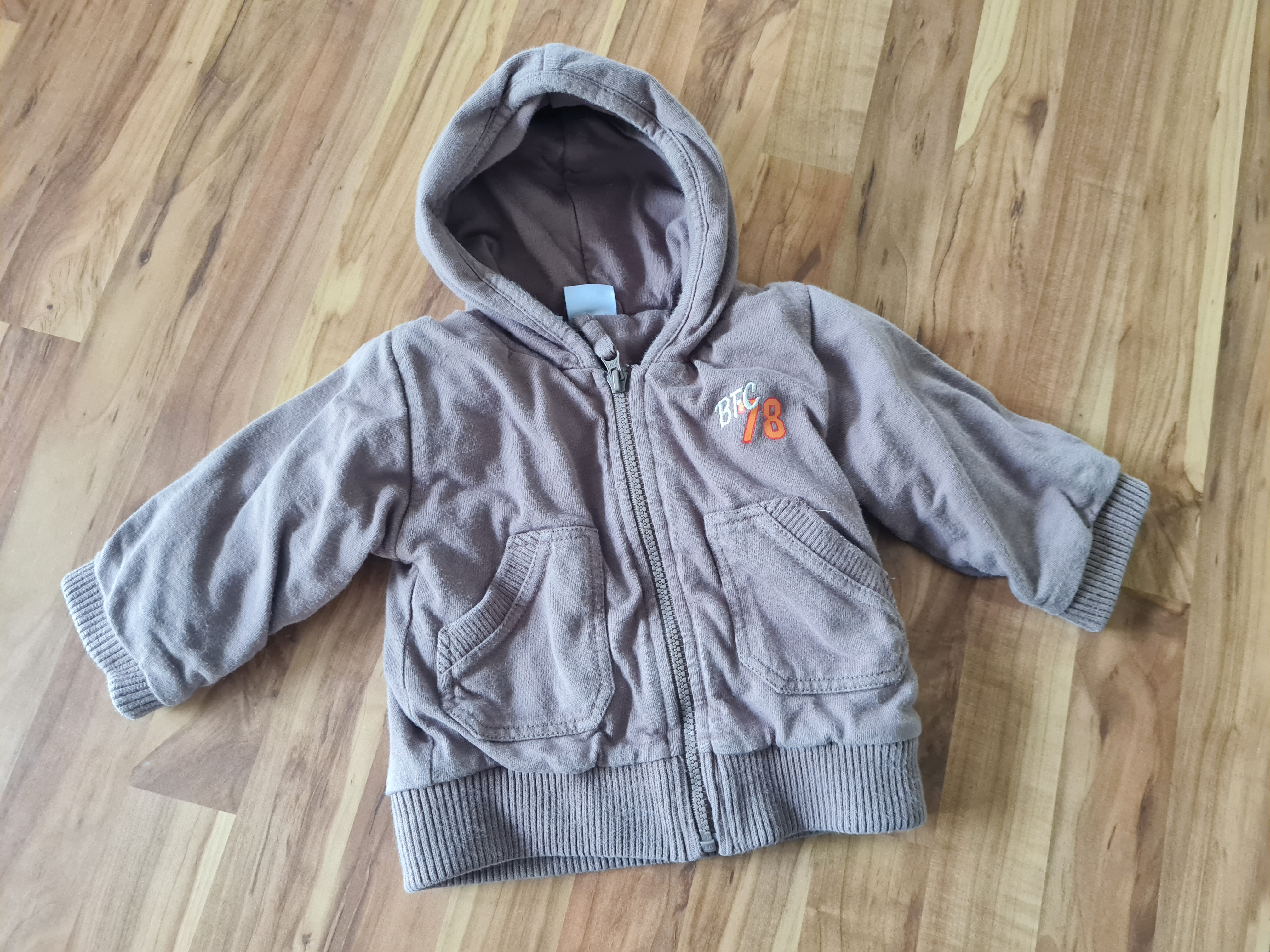 Warm gefütterte braune Jacke Gr. 56, Secondhand