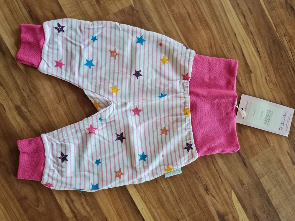 Babauba Pumphose "RainbowStars-RoseStripes", Gr. 50, Neuware mit Etikett