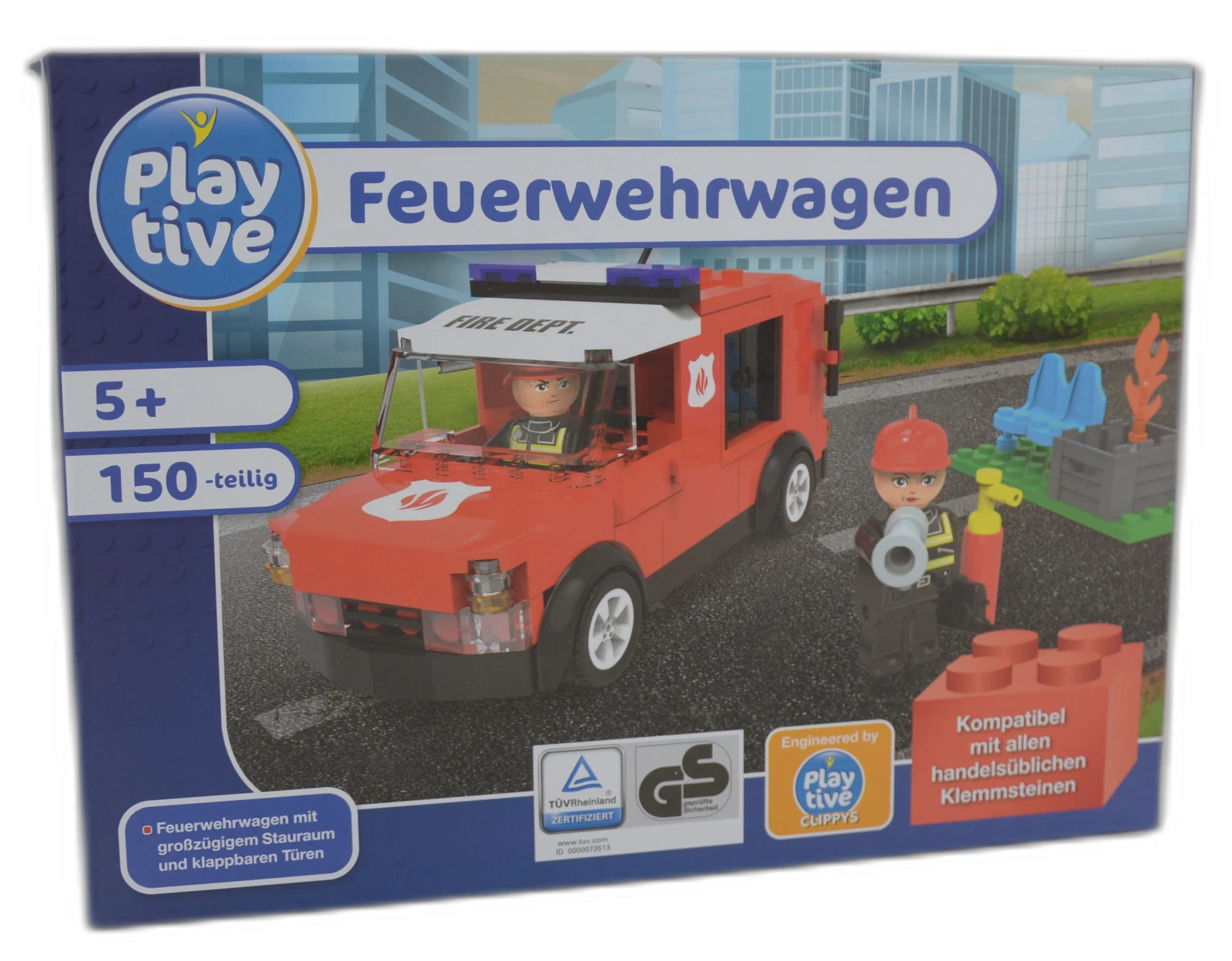 Playtive Clippys Set Feuerwehrwagen, Neuware