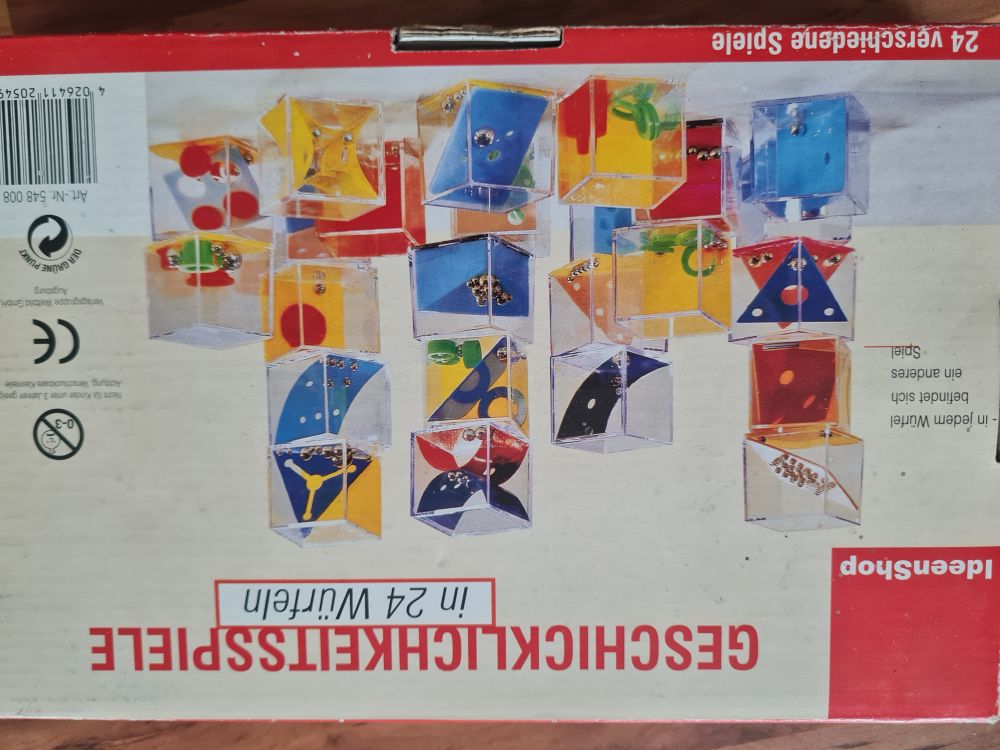 Geschicklichkeitssspiele in 24 Würfeln, Secondhand