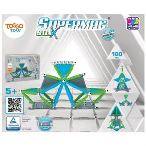 Supermag Stix, 100 Teile Magnetspielzeug, Neuware