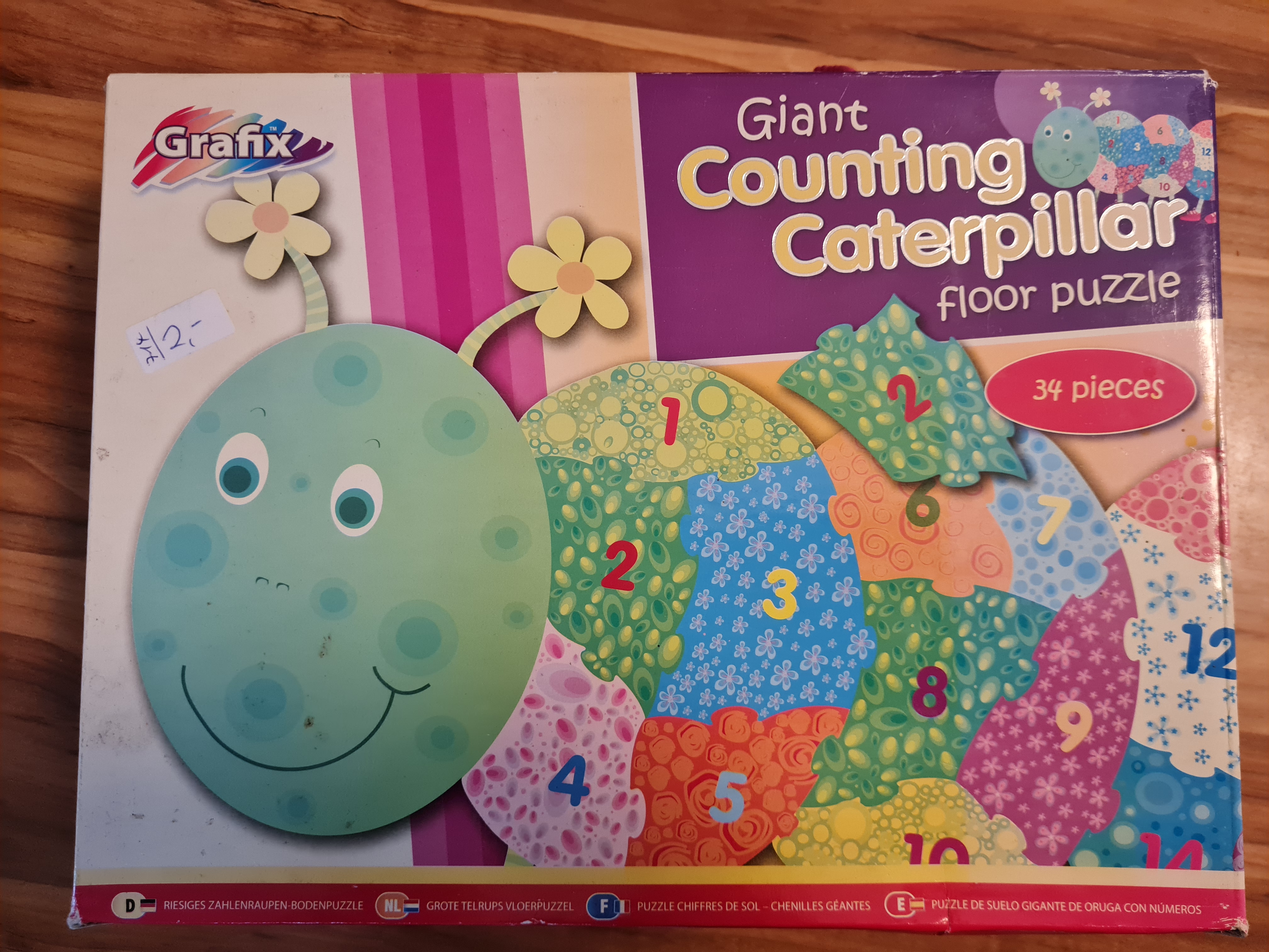 Riesen-Zahlenpuzzle, 34 Teile, vollständig