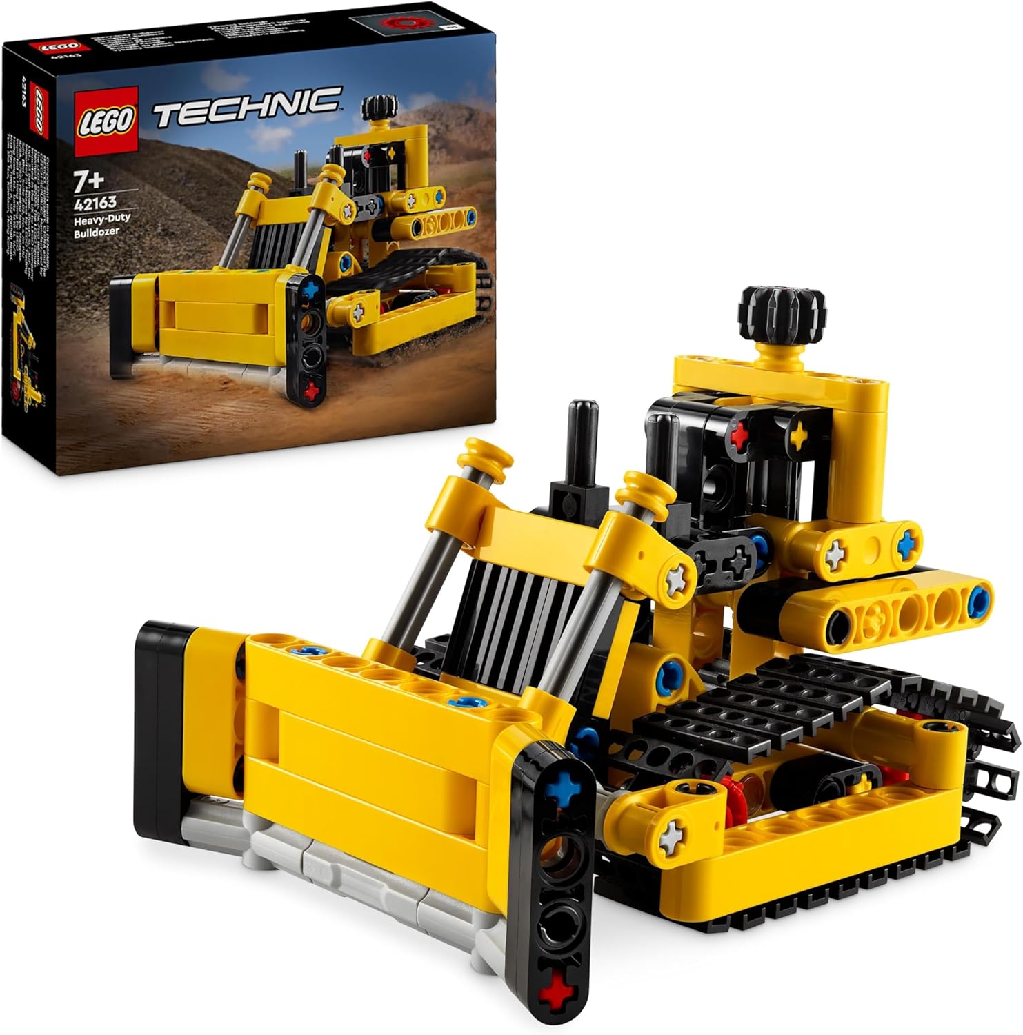 LEGO Technic 42163 Schwerlast Bulldozer, Spielzeug-Planierraupe zum Bauen (EOL), Neuware