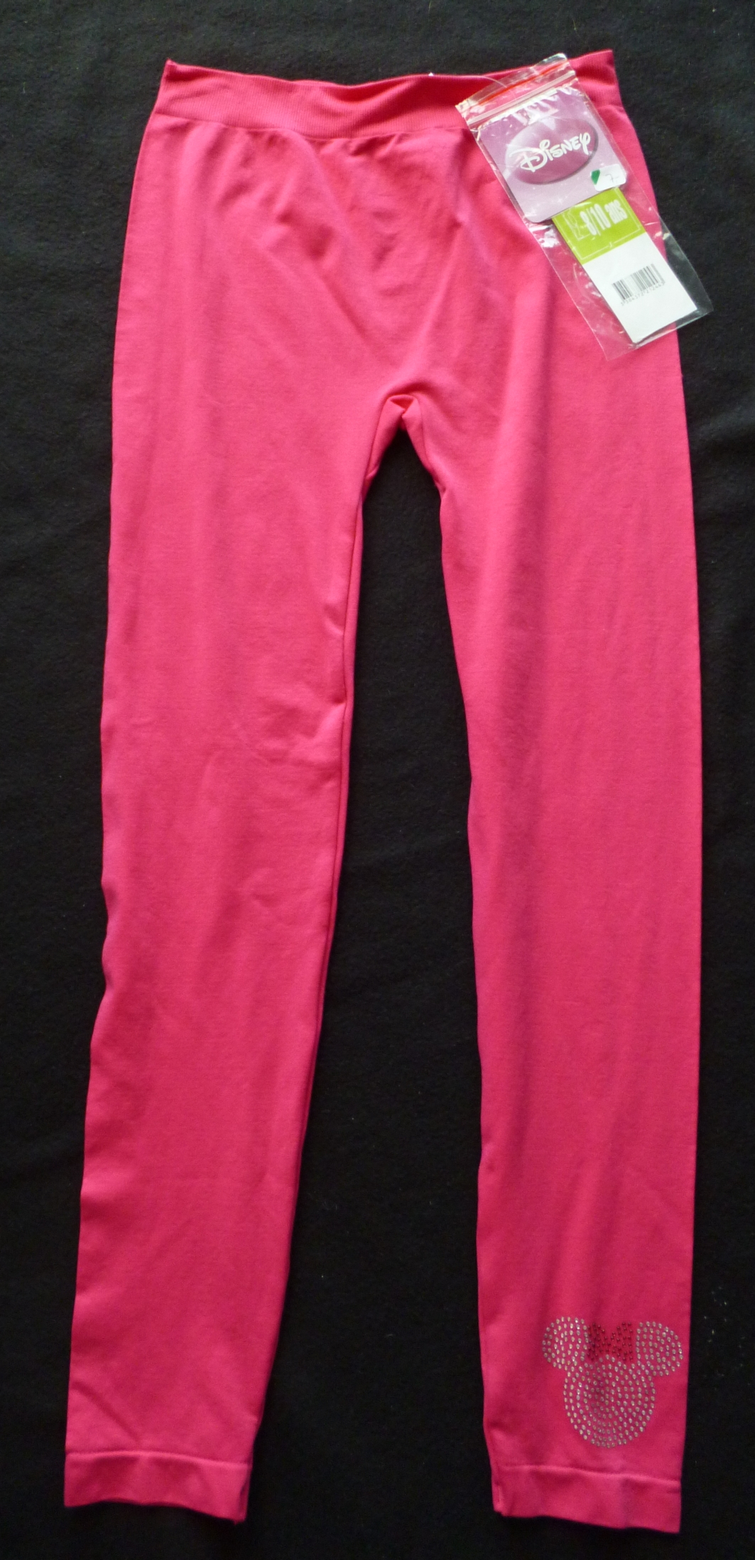 Leggins mit Minnie Mouse-Motiv aus Strass pink - Gr. 128, 8-10 Jahre, Neuware