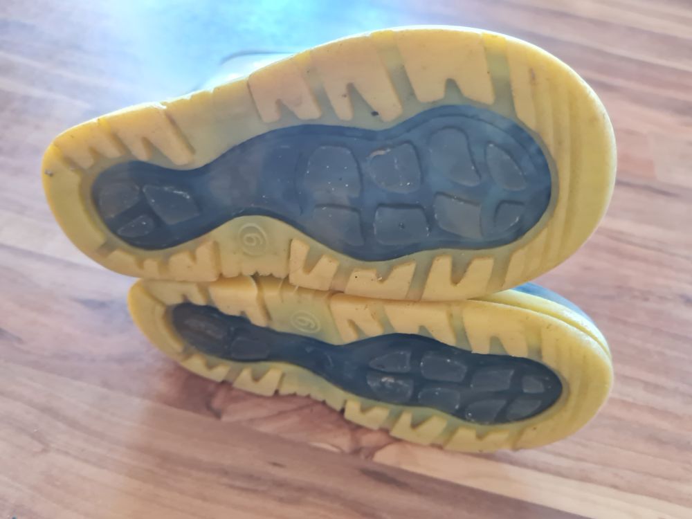Gummistiefel, blau-gelb, Gr. 24, Secondhand