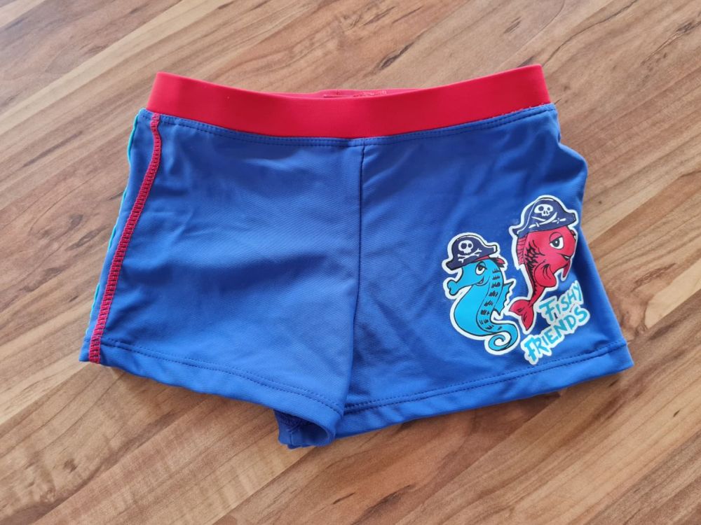 Badehose "Fishy Friends" Gr. 110/116, Secondhand