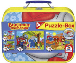 Puzzle-Box 55594 "Benjamin Blümchen" im Metallkoffer, 2x26 + 2x48 Teile, Neuware