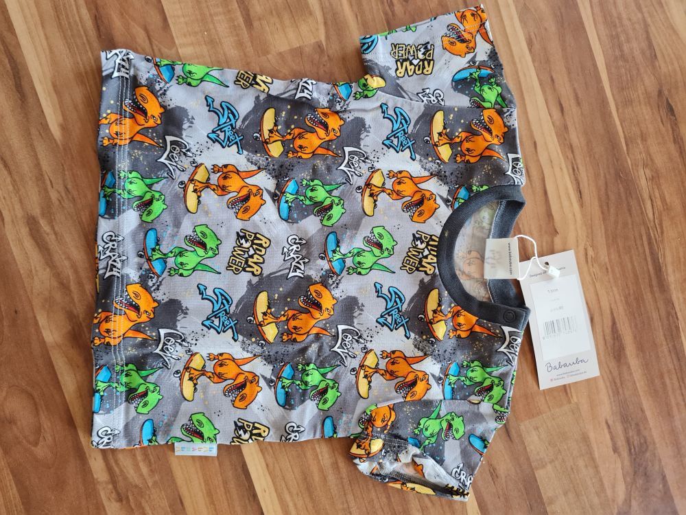 Babauba T-Shirt "Skater Rex", Gr. 80, Neuware mit Etikett