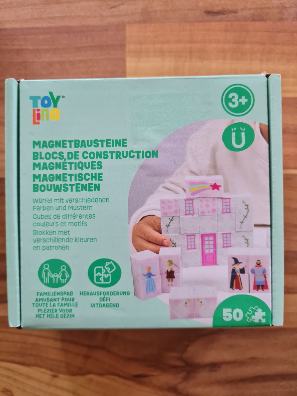 Magnetbausteine, Würfel mit verschiedenen Farben und Mustern, Märchen, 50 Stück, Neuware