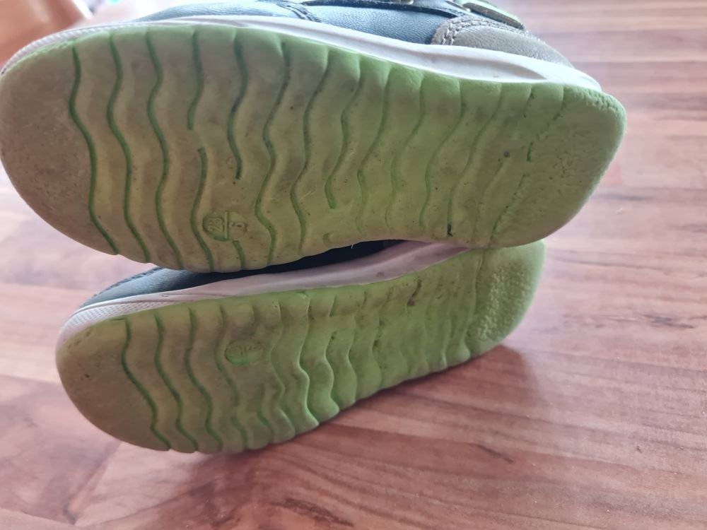 Schuhe, blau-braun-grün, Gr. 23, Secondhand