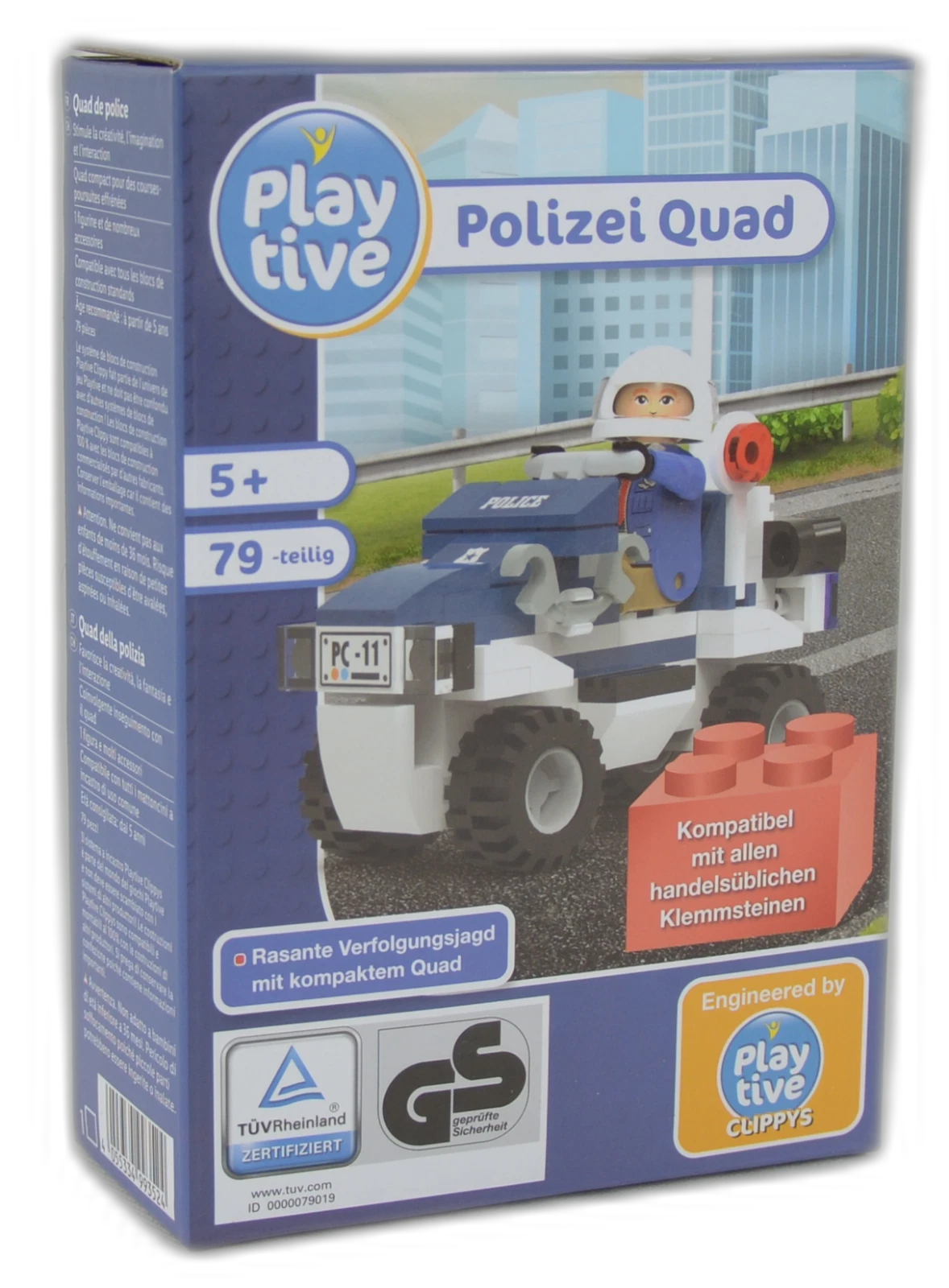 Playtive Clippys Set Polizei Quad, Neuware