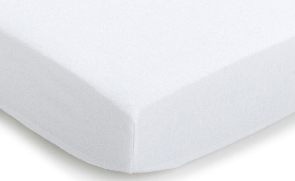 Julius Zöllner Spannbetttuch Jersery für die Wiege, 90 x 40 cm, Farbe: weiß, Neuware