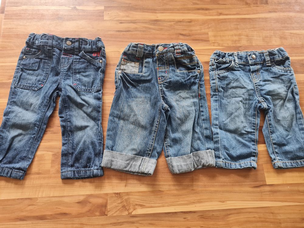 3 Jeanshosen, Gr. 68, Secondhand
